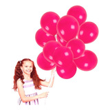 50 Balão Latex Import Liso Rosa Pink Tam 10pol Preco Atacado