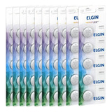 50 Baterias Pilha Cr2032 Elgin 10 Cartelas