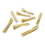 50 Bico De Pato Presilha Jacare Base 5 5 Cm Dourado ouro