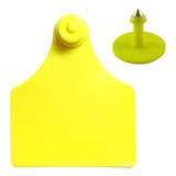 50 Brincos Grandes Amarelos Liso Para Gado Bovinos Vaca Cor Amarelo
