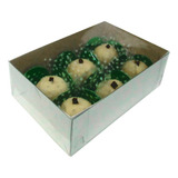 50 Caixas 6 Brigadeiros Bombom Doce Tampa Acetato 8x12x4cm