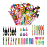 50 Canetas 10 Kits Marca Texto P Revenda Atacado Kawaii