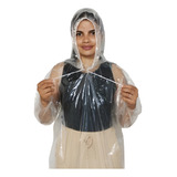 50 Capas Para Chuva Descartável Com Cordinha Flex