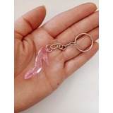 50 Chaveiros Sapatinhos Acrílico Lembrancinha Outubro Rosa
