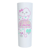 50 Copos Long Drink 350ml Personalizados Chuva De Amor