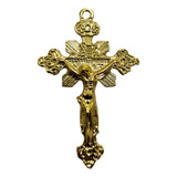 50 Crucifixos Cruz Dourado Para