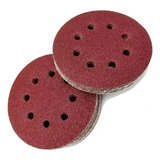 50 Discos De Lixa 150mm Pluma Com Furo Tipo Velcro