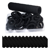 50 Elásticos Prendedor Chuchinha Cabelo Cor Azul Rabico 4cm
