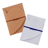50 Envelope Kraft Para Convite De Casamento Rústico Coração
