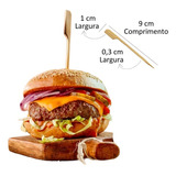 50 Espeto Bambu Golf Petiscos Lanches Espetinho bamboo
