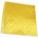 50 Folhas Ouro Comestivel 8x8cm Decoração De Pratos