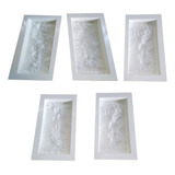 50 Forma 3d Tijolo Pedra Egípcio 10x20cm Abs Molde Gesso cim