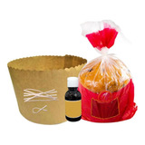 50 Forma De Papel P Panetone 500g Kit Completo Frutas