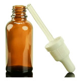 50 Frasco De Vidro Ambar 30 Ml Para Extrato De Propolis Cor Branco