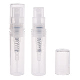 50 Frascos Pet 3ml Cilíndrico Válvula Spray Para Perfume 
