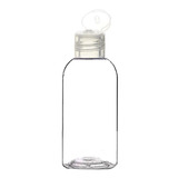 50 Frascos Plástico Pet 60 Ml Oval Flip Top Transparente