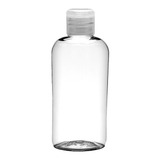 50 Frascos Plástico Pet Oval 60 Ml Flip Top Transparente
