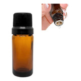 50 Frascos Vidro Âmbar Gotejador Para Óleos Essenciais 10ml