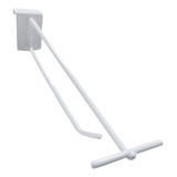 50 Ganchos Para Barra Régua Branco Com Porta Preço 20cm