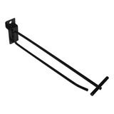 50 Ganchos Porta Preço P Canaletado 20cm Preto Etiquetas