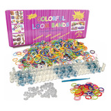 50 Kits Loom Band Pulseira Elásticos Clips Agulha regua