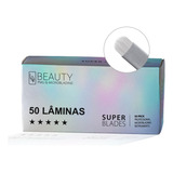 50 Lâminas Lovbeauty Super Blade 18u 0 18mm Flex Ultra Fina Cor Cinza