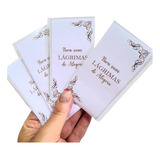 50 Lenço Lágrimas De Alegria Casamento Personalizado Pronto