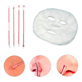 50 Máscara Desidratada Limpeza Facial Kit 4 Curetas Cravos Tipo De Pele Normal