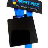 50 Medalhas Quadradas 5cm Acrílico Preto 2mm C Fita Azul