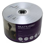 50 Midia Cd r Virgem Multilaser Cd 52x 700mb Cdr Gravável