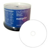 50 Midias Dvd r Dual Layer Maxprint Printable 8 5gb