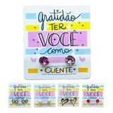 50 Pares Brincos Tag Brinde Gratidão Ter Você Como Cliente