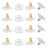 50 Pares De Tarraxas Silicone Sutiã De Orelha Para Brinco