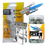 50 Peças Conector Ez Rj45 Macho Cat6 Crimpa Fácil Furukawa