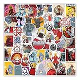 50 Peças De Decalques De Alquimista De Anime De Metal Totalmente Estético Adesivos Populares De Anime Clássico à Prova D água Decalques De Vinil Para Garrafa De água Laptop Guitarra Carro