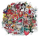 50 Peças Retrô Old School Tatuagem Estilo Adesivo Geladeira Skate Carrinho Capa Decalques Mochila Mesas Adesivo De PVC à Prova D água
