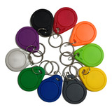 50 Peças Tag Chaveiro Rfid 13 56mhz Colorido Regravável