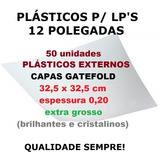 50 Plásticos Externos P Lp Vinil Capa Gatefold 0 20 Grosso