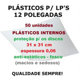 50 Plásticos Internos 0 06 P Proteção De Lp Discos Vinil