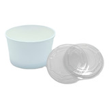 50 Potes D Papel Biodegradável Açaí Sorvete 80ml Com Tampa