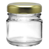 50 Potes Vidro Geleinha 40 Ml Brigadeiro Papinha Tp Metal