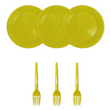 50 Pratinhos 50 Garfinhos Bolo Sobremesa Kit Festa