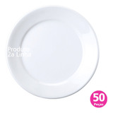 50 Pratos Sobremesa Branco Restaurante Porcelana