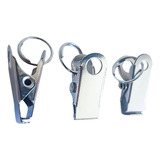 50 Presilhas Clip Jacaré Com Argola 13 Mm Metal