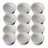 50 Ramekin Branco Canelado 100 Ml Porcelana Para Buffet