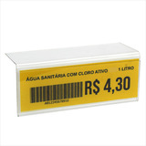 50 Régua Porta Etiqueta Preço L Prateleira Gondola 10x3 5cm