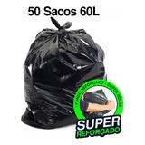 50 Sacos De Lixo 60 Litros