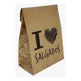 50 Sacos Kraft Embalagem Para Salgado Batata Frita Delivery