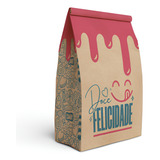 50 Sacos Kraft Pequeno Delivery Doces Confeitaria Brigadeiro