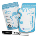 50 Sacos P Congelar E Armazenar Leite Materno 200ml Nenos